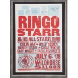 RINGO STARR SIGNED POSTER A framed Hatch Show print poster for Ringo Starr and his "All Starr"