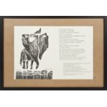 GROUP OF WALL ART Including a lithograph by Elbio Mazet, signed and numbered 24/99, together with