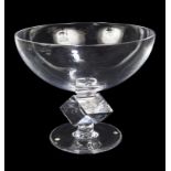 SEVRES CRYSTAL FRUIT BOWL A large crystal fruit bowl with a decorative stem.Height, 9 1/4 inches;