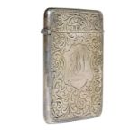"BS" STERLING CARD HOLDER A Britannia sterling card holder, engraved "BS" and 1906, hallmarked for