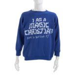 RINGO STARR THE MAGIC CHRISTIAN TOP A blue cotton jersey sweatshirt made to promote Starr's 1969