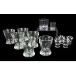 ASSORTED GROUP OF GLASS TUMBLERS Approximately 48 pieces of assorted household glassware,