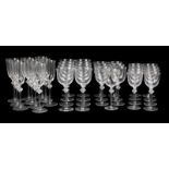 SET OF LALIQUE ROXANE STEMWARE A set of Lalique Roxane stemware, including ten 8 3/4-inch