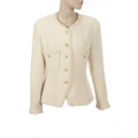 JOAN COLLINS CHANEL JACKETS A pair of Chanel Boutique jackets owned by Joan Collins. The first is