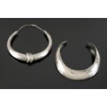 JOAN COLLINS TWO STERLING SILVER COLLAR NECKLACES A pair of 925 sterling silver collars owned by