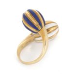 JOAN COLLINS ENAMEL RING, DESIGNED IN 18K YELLOW GOLD, BY CARTIER #N9835 A Cartier gold and enamel