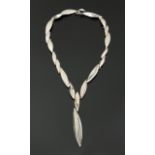 JOAN COLLINS STERLING SILVER NECKLACE An unmarked sterling silver necklace owned by Joan Collins,