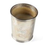 JOAN COLLINS "JC" MONOGRAMMED STERLING JULEP CUP A Mark Scearce Shelbyville Kentucky sterling