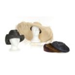 JOAN COLLINS KOKIN HATS A group of five Kokin New York designed hats owned by Joan Collins. Each one