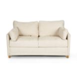 JOAN COLLINS SOFA BED Faux suede upholstery.31 by 65 by 33 inches