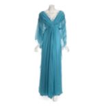 JOAN COLLINS SILK CAFTANS A pair of silk chiffon caftans owned by Joan Collins. The first is