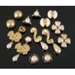 JOAN COLLINS CLIP-ON EARRINGS A collection of seven pairs of clip-on earrings owned by Joan Collins.