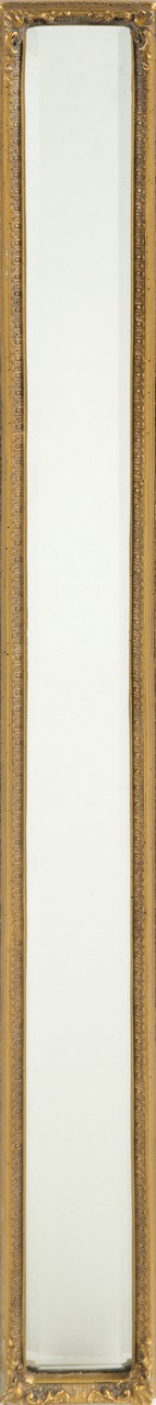 JOAN COLLINS DECORATIVE MIRRORS A square wall mirror and an oblong beveled glass framed mirror. - Image 3 of 3