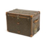 JOAN COLLINS LOUIS VUITTON TRUNK A vintage Louis Vuitton trunk, marked with serial number 728217.