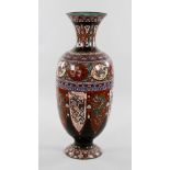 19th C. Japanese Temple Vase Temple vase, Japan, 19th century, cloisonné over copper, decorated with