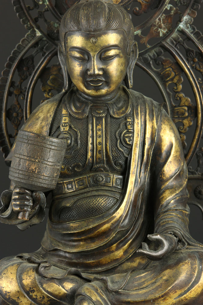 18th/19th C. Chinese Buddha Seated figure of the Buddha, China, late 18th or early 19th century, - Image 2 of 10