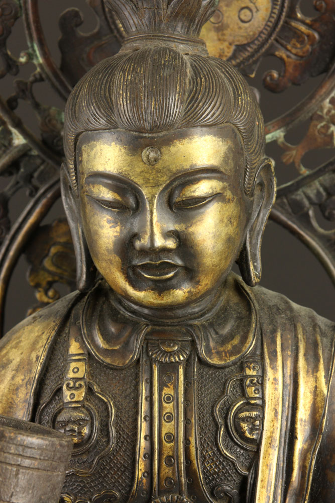 18th/19th C. Chinese Buddha Seated figure of the Buddha, China, late 18th or early 19th century, - Image 3 of 10