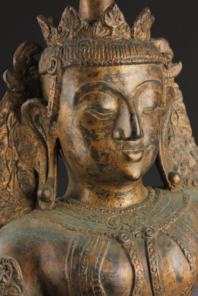 18th C. Cambodian Buddha Seated figure of the Buddha, Cambodia, 18th century, bronze, 21 1/2" h x - Image 3 of 8