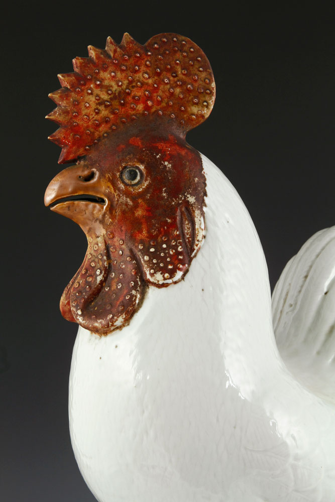 18th C. Chinese Rooster Figure of a rooster, China, 18th century, ceramic, 18 1/4" h x 11 1/2" w x 7 - Image 5 of 6