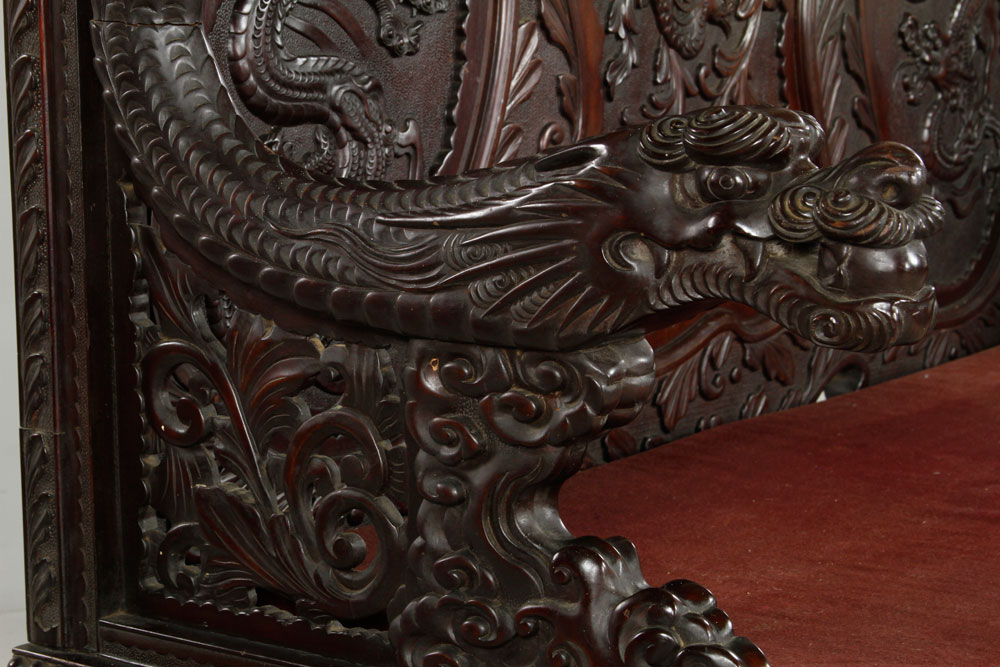 19th C. Japanese Bench Bench, Japan, 19th century, keyaki wood, with lift top seat and storage - Image 11 of 15