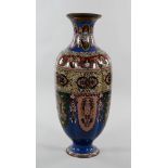 19th C. Japanese Temple Vase Temple vase, Japan, 19th century, cloisonné over copper, 37" h x 14"