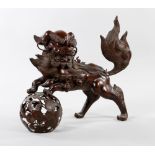 19th C. Japanese Foo Dog Foo dog figure, Japan, 19th century, bronze, comprised of four individual