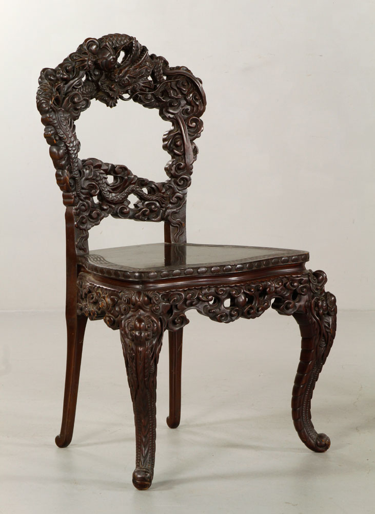 19th C. Japanese Secretary Desk and Chair Secretary desk and chair, Japan, 19th century, cherry - Image 2 of 8