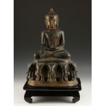 18th C. Sino-Tibetan Buddha Sino-Tibetan figure of the Buddha seated on elephants, 18th century,