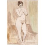 Akselrod Meer Moiseevich (Russian, 1902-1970) Standing naked. A two-sided drawing. 1960s Paper,