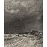 Shishkin Ivan Ivanovich (Russian, 1832-1898) Before the storm  1873 Paper, etching 11,7 x 9,7 cm