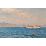 Bantikov Andrey Sergeevich (Russian, 1914-2001) Bay of Bengal 1956 Cardboard, oil 41 x 58 cm