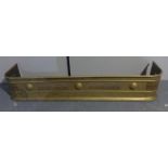 Brass Fire Kerb with fretted panels & boss decoration