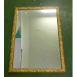 Gilt Framed Rectangular Wall Mirror, approx. 39 3/4" x 27 1/2"
