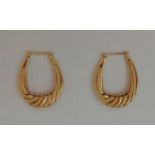 Pair 9ct Gold Hoop Earrings