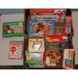 Cash Register, Jigsaw Puzzles, Matchbox Elephount, soccer game, Tomy fun water games, pop-up bingo