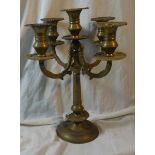 4 Branch 5 Sconce Brass Candelabrum