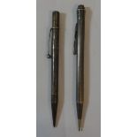 Silver Engine Turned Propelling Pencil by JM & Co., fully hallmarked & Sterling Silver Lifelong