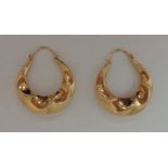 Pair 9ct Gold Hoop Earrings