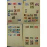 Stamps: Album Leaves Barbados, Cayman, Dominica, Jamaica, all mounted mint (Springback Album)