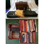 2 Black Leather Attache Cases, Brown Leather Attache Case & Dark Tan Leather Satchel, Childrens