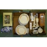 Aynsley Wild Tudor Pattern Vase, jewellery box, Portmeirion sleeve vase, oversize tea cup &