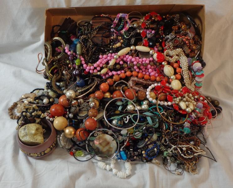 Costume Jewellery inc. ropes of beads, bangles, necklaces etc. (2 Boxes)