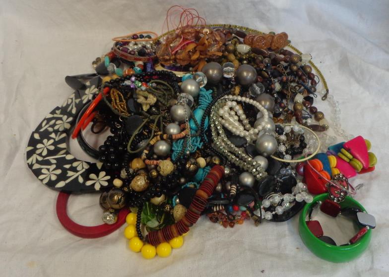 Costume Jewellery inc. ropes of beads, bangles & necklaces