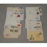 Stamps: World Stamp Covers with many 1st day issue, mostly unaddressed