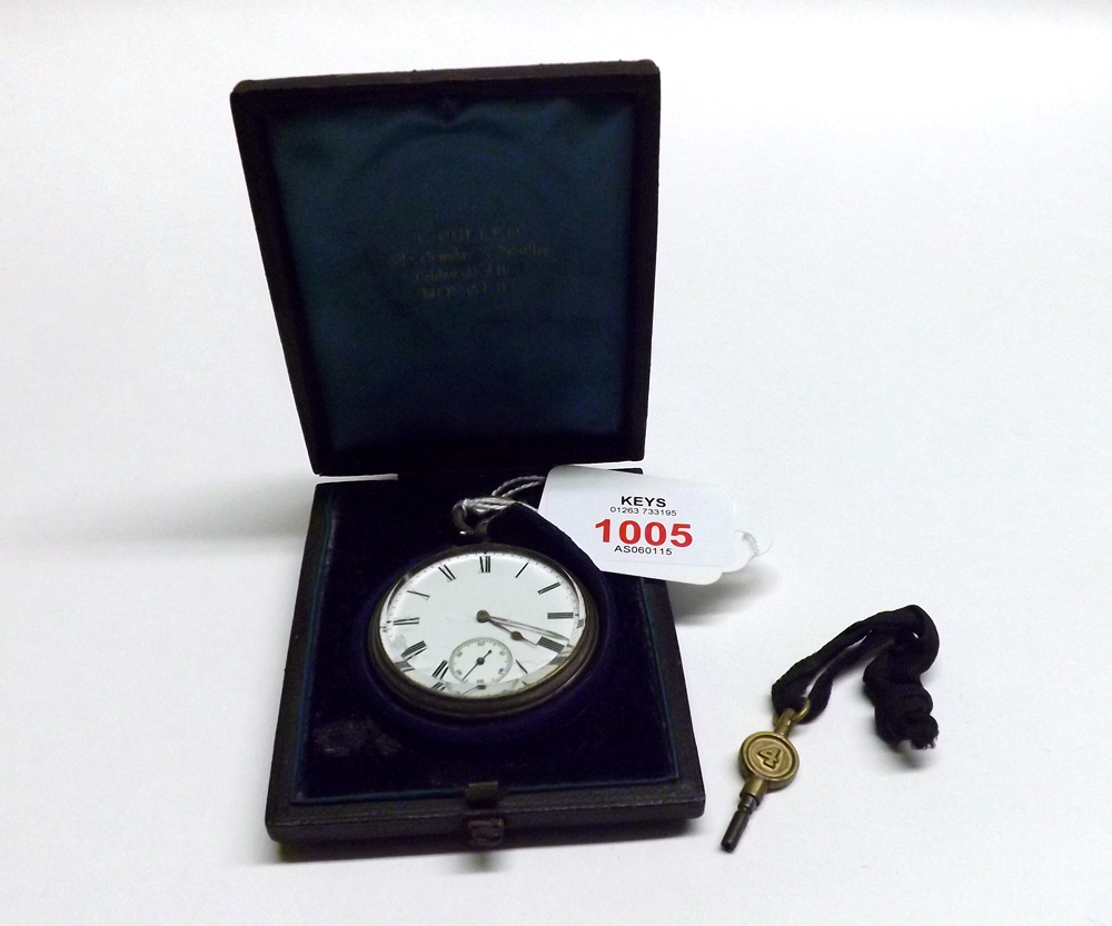 Last quarter of 19th Century hallmarked Silver small pocket watch; the movement inscribed “Am