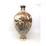 A 20th Century Satsuma large baluster Vase, decorated in heavy palette with warrior figures, etc,