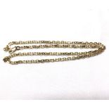 A yellow metal Flattened Belcher Link Neck Chain, 46 cm long, stamped “9k” and weighing
