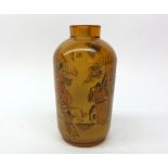 A Chinese large reverse painted Snuff Bottle of circular form, 20th Century, 4” high