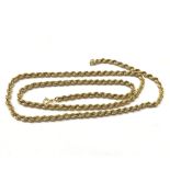 Hallmarked 9ct Gold rope twist neck chain 56cms long weighing approximately 5 ½ gms