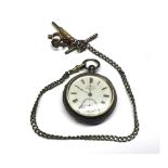 Late Victorian hallmarked Silver cased pocket watch, movement inscribed “Johnson Railway-Watch